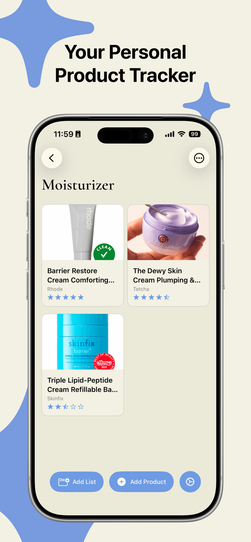 Dew - Beauty Product Tracker screenshot 1