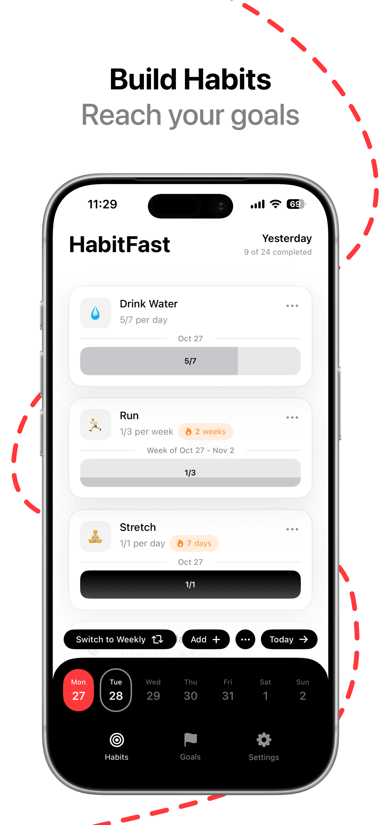 HabitFast - Habit Tracker screenshot 1